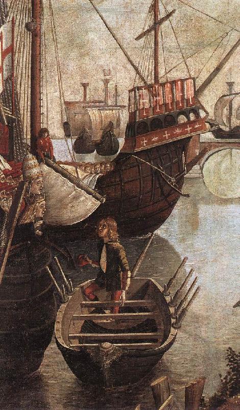 CARPACCIO, Vittore The Arrival of the Pilgrims in Cologne (detail) Sweden oil painting art